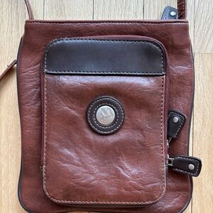 Mouflon Brown Leather Crossbody Bag